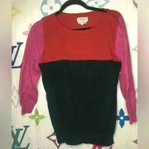 Color Block Drop Shoulder Sweater